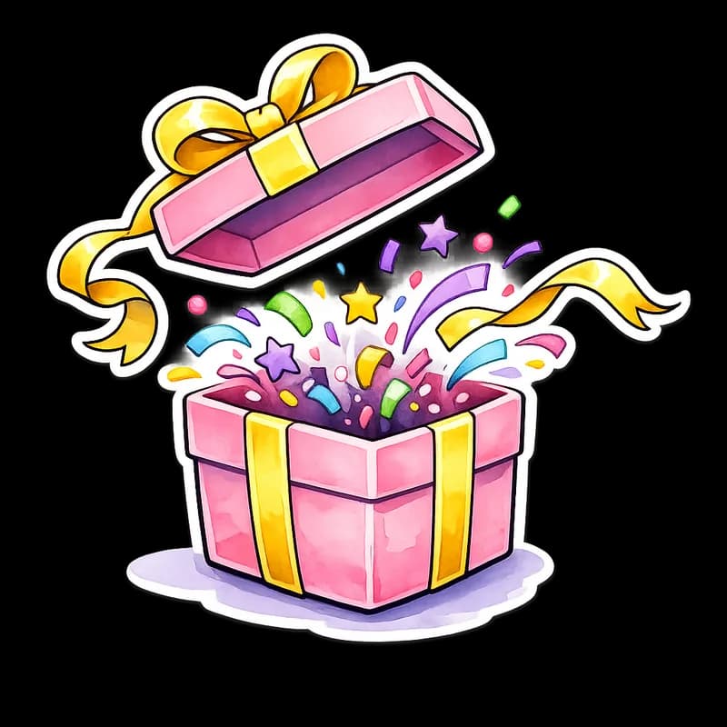 Opening gift sticker